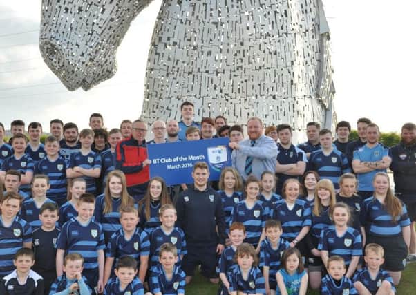 Falkirk RFC celebrated at the Kelpies