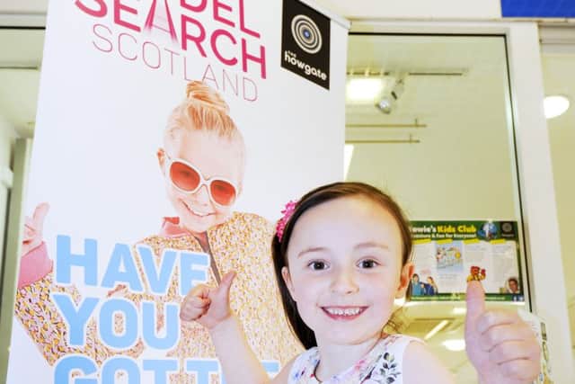 Ava Kerr (5) takes part in the Model Search Scotland scouting day at the Howgate Centre
Picture: Allan Murray