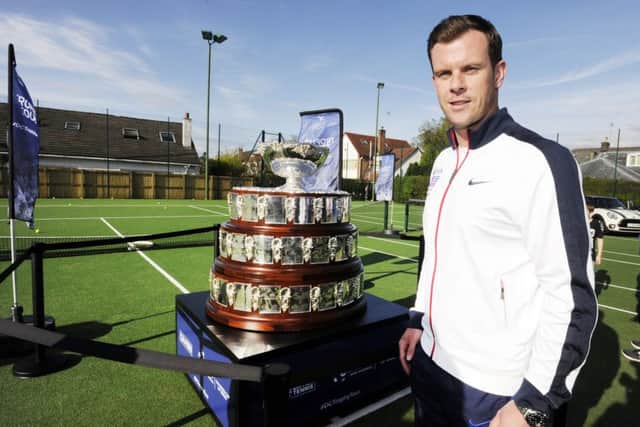 Leon Smith with the Davis Cup trophy