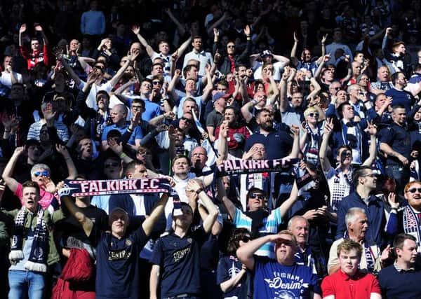 Falkirk fans gave their team incredible backing at Rugby Park on Sunday