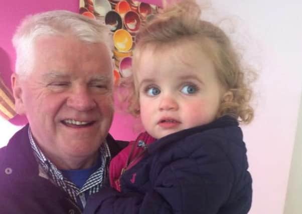 Fraser Falconer with granddaughter Iris - promoting Year of the Dad