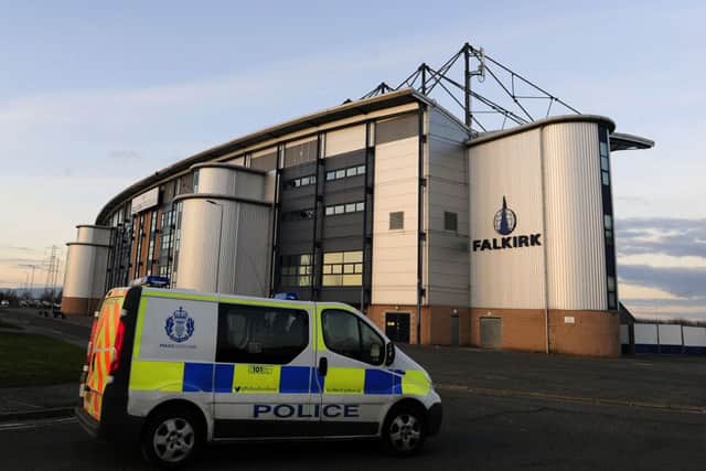 Police are investigating a suspicious incident close to Falkirk Stadium