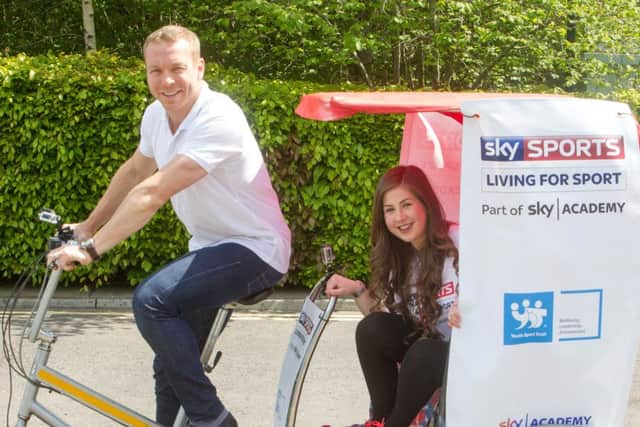 Sir Chris Hoy with Abbie McCallum