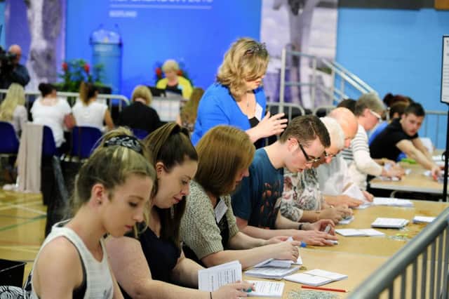Counting underway at Grangemouth Sports Complex