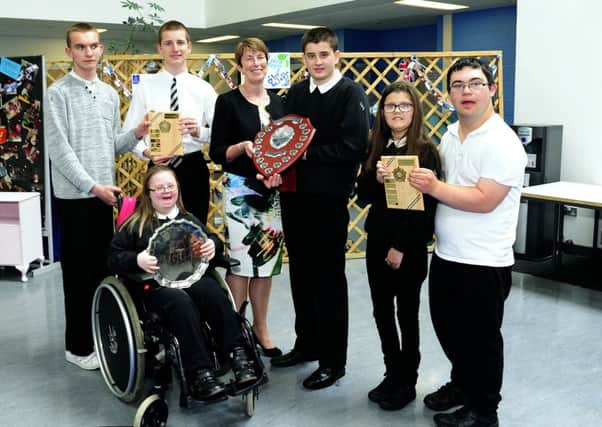 Special award winners at the Carrongrange School success leavers assembly
Picture: Michael Gillen