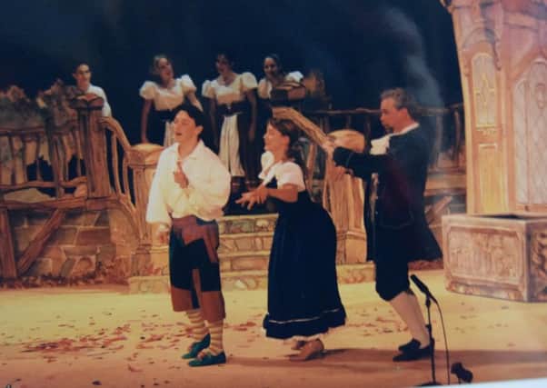 James McAvoy playing Bobby Buckfast in panto at the Adam Smith Theatre, Kirkcaldy in 2000