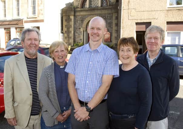 (L to R) Andrew Ramsay, Rev Christine Barclay, Neil Barnes, Jean and Chris Long from Burgh Beautiful