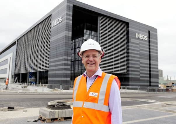 John McNally, chief executive officer Ineos O&P Europe, outside the new Grangemouth office block
Picture: Michael Gillen