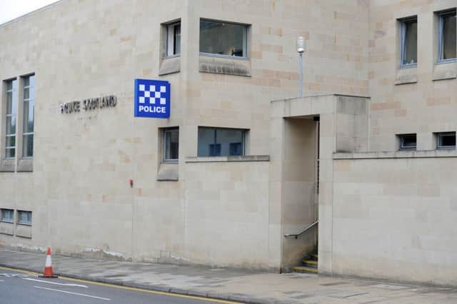 Falkirk Police Office where the man was in custody when he became ill