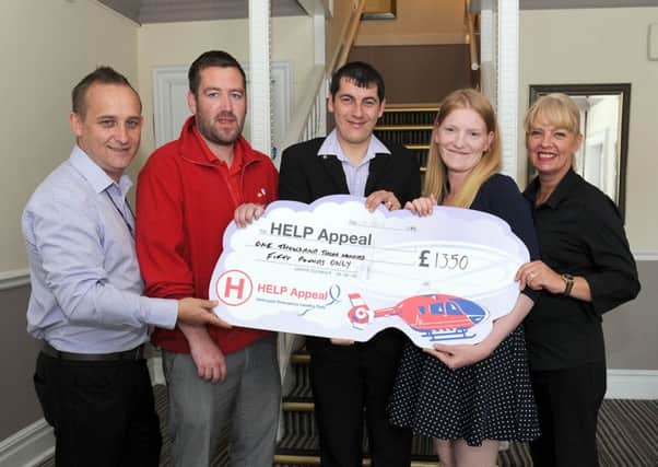 Neil Gordon, Gary Mochrie both HELP, Scott and Michelle Linton, Karen McCreadie Hotel Director.