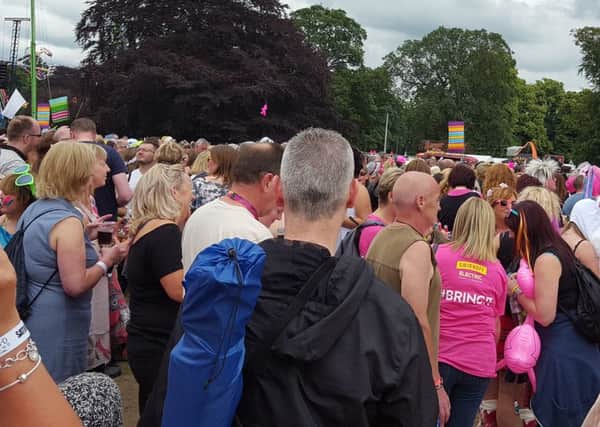 Revellers on the Saturday at the Rewind Scotland Festival in Perth