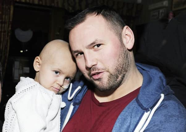Demi-Louise's big event will raise funds for Millie McColl, pictured here with dad Dean