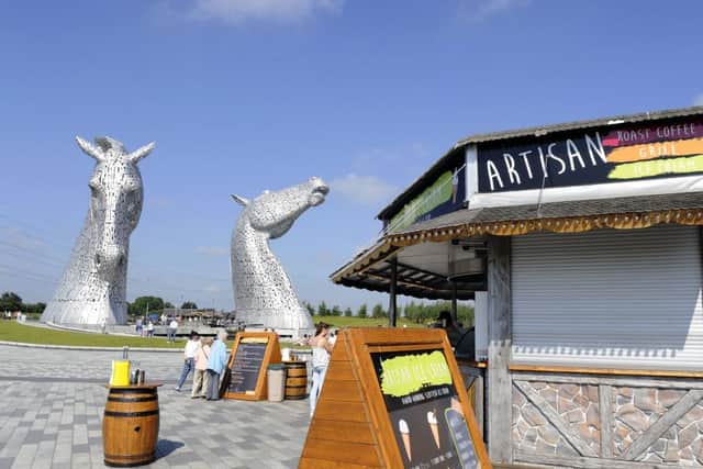 Kelpies creator Andy Scott wants the Artisan Grill food stall removed from the Kelpies site. Picture: Michael Gillen