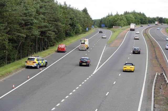 Junction 9 of the M9 outside Stirling, where the car of the missing couple was found
Picture: Michael Gillen