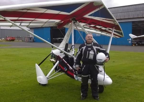 Falkirk veteran Jim Kettles enjoyed a microlight flight with Help for Heroes