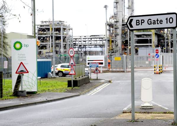 A man was injured at the BP Kinneil site in Grangemouth