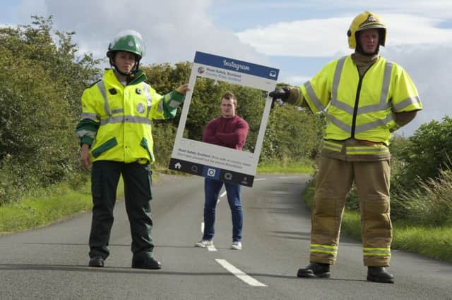 Scotland rugby player Stuart Hogg is joining the emergency services in supporting the road safety campaign. (Photo: Tony Marsh Photography)