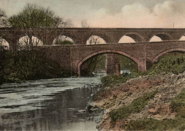 Larbert viaduct and the old bridge over the Carron