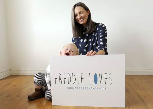 Carys Chapman with her son Freddie who she named her new business venture after. Picture: Michael Gillen