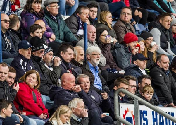 Peter Houston sat in the stand alongside Alex Smith. Pic by Michael Gillen