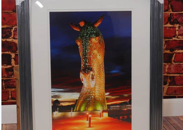 The picture of the Kelpies signed by creator Andy Scott which will be raffled to raise funds for Strathcarron Hospice