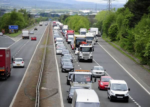 A contraflow system will be in place from Friday until Monday at junction 5 on the M9. Picture: Michael Gillen