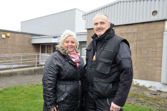 Michaela Tripney and Brian Glasgow of the Bowhouse Community  Association. Picture: Michael Gillen