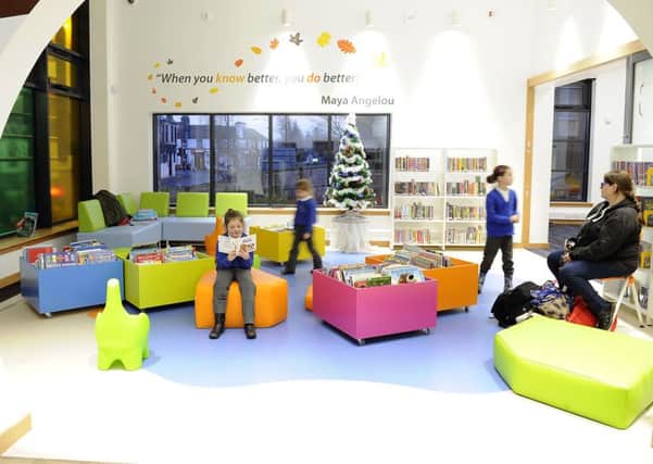 The interior of the new library in Denny which opened this week. Picture: Michael Gillen