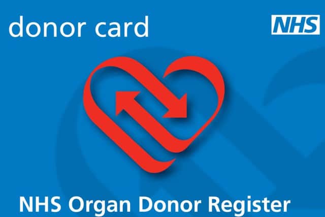 NHS Organ donor card
