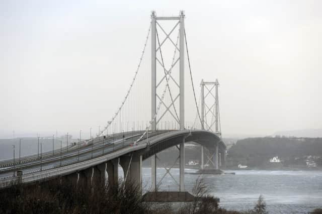 There's been a five vehicle crash on the Forth Road Bridge. Pic Ian Rutherford