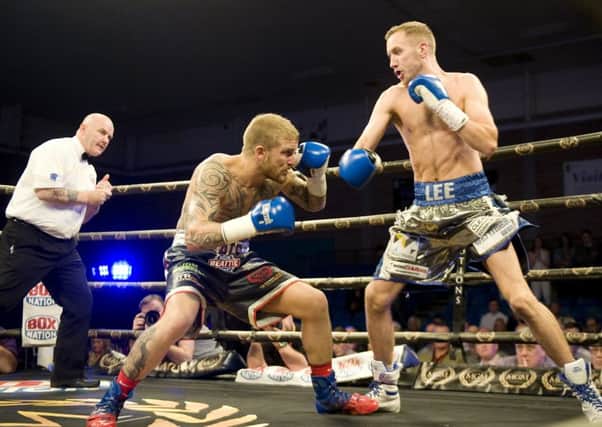 Stevie Beattie in action during his last fight against Lee Redpath (pic: Craig Halkett)
