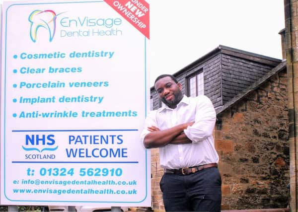 Dentist Abraham McCarthy is the lead practitioner at EnVisage Dental Health in Larbert