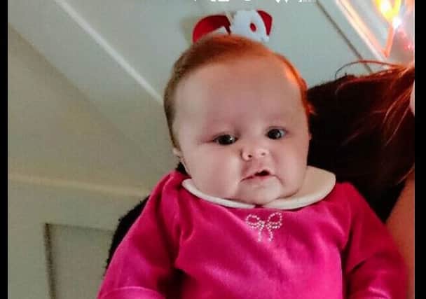 Kacey Webster's first Christmas was extra special thanks to the 'Skinflats Santa' who gave her Â£100 as gift