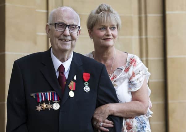 John Sneddon and his daughter Louise Paterson were in Paisley for the presentation of Johns Legion dHonneur medal last year