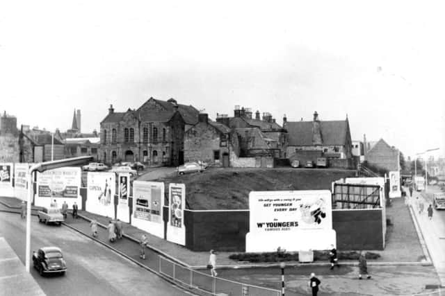 East end of Falkirk in 1960 with the Olivet Gospel Hall on the left and St Francis School on the right