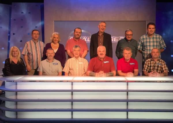 The Black Loch Buzzers with the Eggheads before their TV duel
