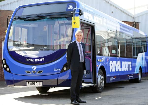 First Midland Bluebird managing director Paul McGowan announced changes to the local bus service today. Picture: Michael Gillen