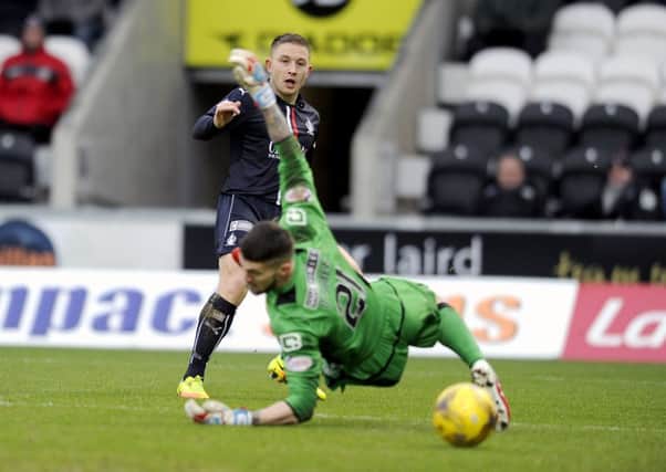John Baird scored both for Falkirk. Pic by Michael Gillen.