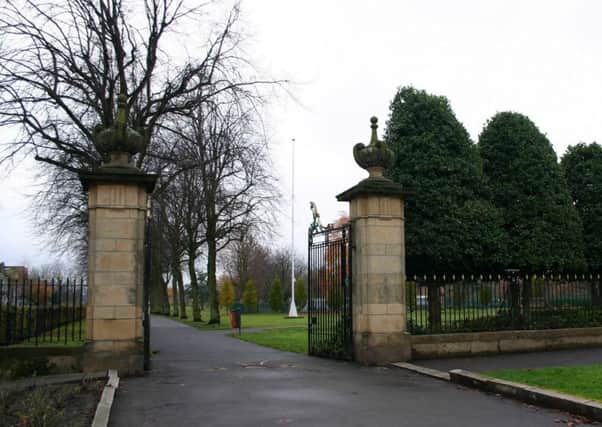 The entrance to Zetland Park in Grangemouth