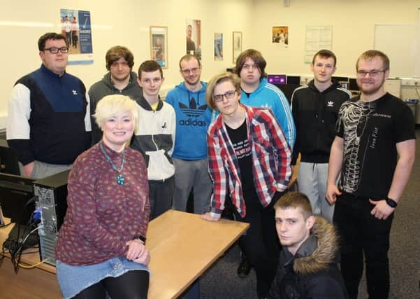 Cyber security expert Susan Gardner and the computing students who carried out the research