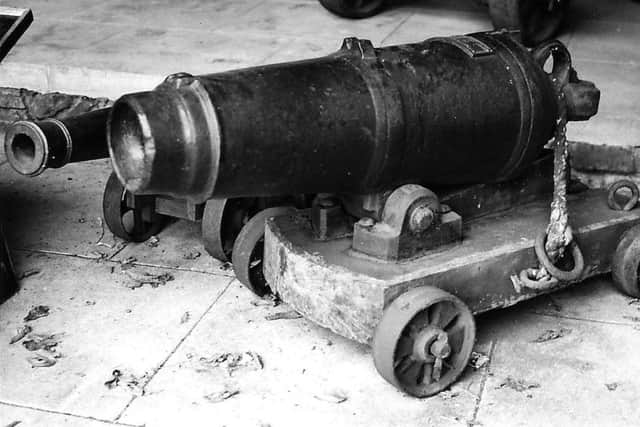 A carronade, which were made at the historic Carron Works site for Lord Nelson's flagship HMS Victory