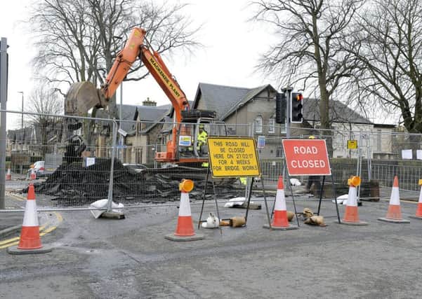 The bridge over the Grange Burn at the bottom of Abbots Road will be closed for four weeks. Picture: Michael Gillen