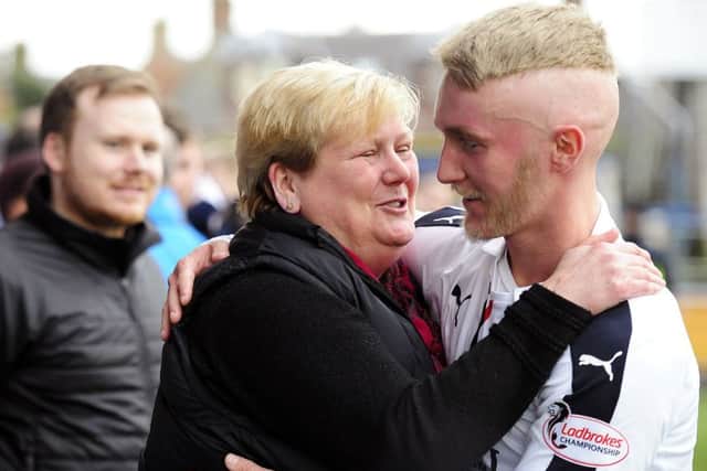 Craig Sibbald makes his mum's day by scoring on her birthday. Picture: Michael Gillen