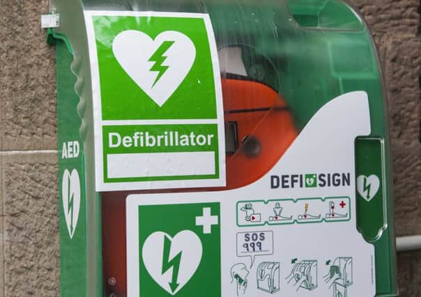 Defibrillators were used by staff at the centre to save the man's life