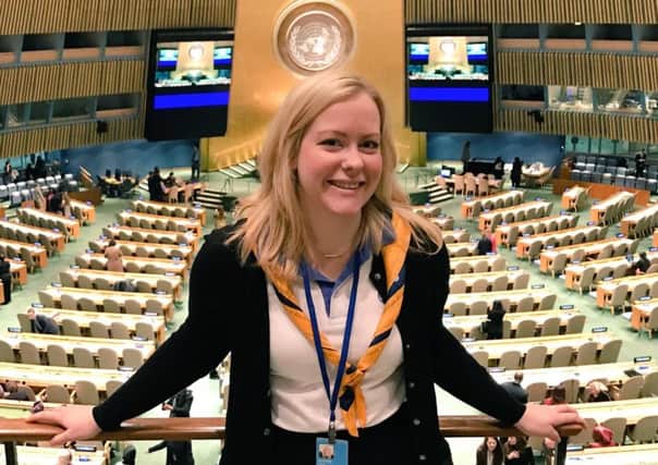 Emma Guthrie is a Girlguiding delegate at the United Nations conference