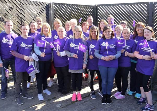 The intrepid fundraisers were collecting money for Alzheimer Scotland