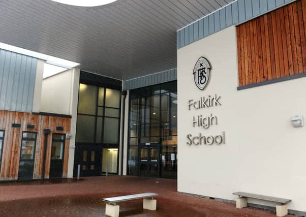 Falkirk High is just one school that has pupils arriving by bus