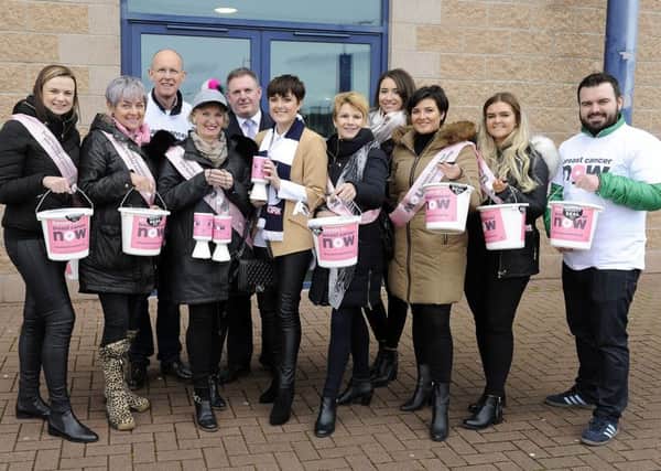 Mandie Stevenson's friends and family collecting for Breast Cancer Now
