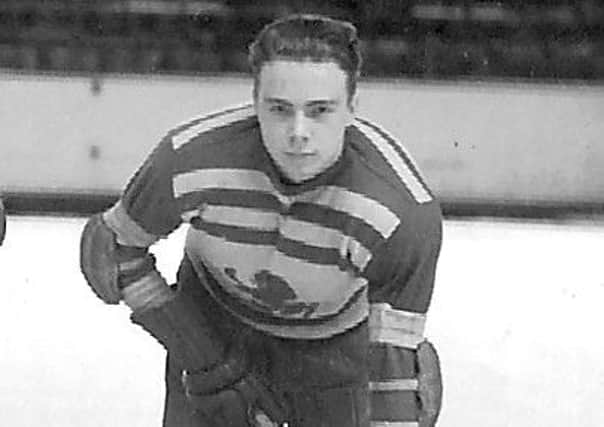 Johnny Carlyle, pictured at Falkirk Ice Rink in 1946