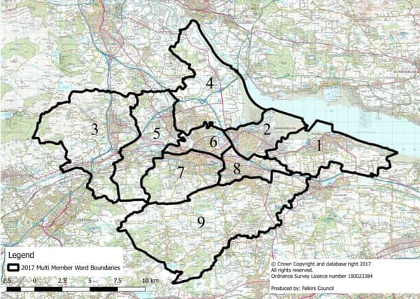 Multimember ward boundaries for Falkirk Council 2017